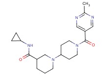 N-cyclopropyl-1'-[(2-methylpyrimidin-5-yl)carbonyl]-1,4'-bipiperidine-3-carboxamide