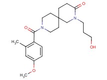 2-(3-hydroxypropyl)-9-(4-methoxy-2-methylbenzoyl)-2,9-diazaspiro[5.5]undecan-3-one