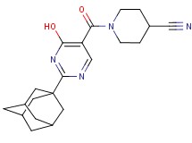 1-{[2-(1-adamantyl)-4-hydroxypyrimidin-5-yl]carbonyl}piperidine-4-carbonitrile
