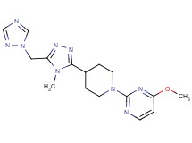 4-methoxy-2-{4-[4-methyl-5-(1H-1,2,4-triazol-1-ylmethyl)-4H-1,2,4-triazol-3-yl]piperidin-1-yl}pyrimidine