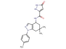N-[6,6-dimethyl-1-(4-methylphenyl)-4,5,6,7-tetrahydro-1H-indazol-4-yl]-5-oxo-2,5-dihydro-1H-pyrazole-3-carboxamide