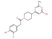 6-{1-[(3-chloro-4-hydroxyphenyl)acetyl]-4-piperidinyl}-2-methyl-4-pyrimidinol
