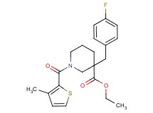 ethyl 3-(4-fluorobenzyl)-1-[(3-methyl-2-thienyl)carbonyl]-3-piperidinecarboxylate