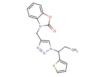 3-({1-[1-(2-thienyl)propyl]-1H-1,2,3-triazol-4-yl}methyl)-1,3-benzoxazol-2(3H)-one