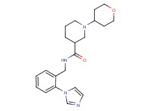 N-[2-(1H-imidazol-1-yl)benzyl]-1-(tetrahydro-2H-pyran-4-yl)-3-piperidinecarboxamide