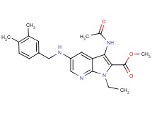 methyl 3-(acetylamino)-5-[(3,4-dimethylbenzyl)amino]-1-ethyl-1H-pyrrolo[2,3-b]pyridine-2-carboxylate