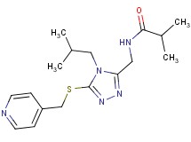 N-({4-isobutyl-5-[(4-pyridinylmethyl)thio]-4H-1,2,4-triazol-3-yl}methyl)-2-methylpropanamide