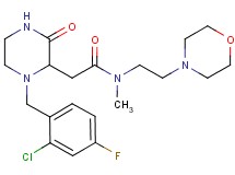 2-[1-(2-chloro-4-fluorobenzyl)-3-oxo-2-piperazinyl]-N-methyl-N-[2-(4-morpholinyl)ethyl]acetamide