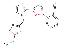 2-(5-{1-[(5-ethyl-1,2,4-oxadiazol-3-yl)methyl]-1H-imidazol-2-yl}-2-furyl)benzonitrile