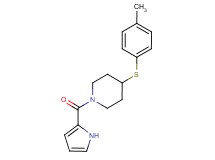 4-[(4-methylphenyl)thio]-1-(1H-pyrrol-2-ylcarbonyl)piperidine
