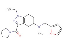 1-ethyl-N-(2-furylmethyl)-N-methyl-3-(1-pyrrolidinylcarbonyl)-4,5,6,7-tetrahydro-1H-indazol-5-amine