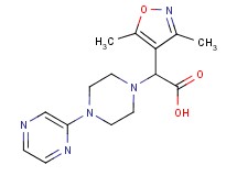 (3,5-dimethylisoxazol-4-yl)(4-pyrazin-2-ylpiperazin-1-yl)acetic acid
