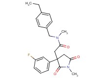 N-(4-ethylbenzyl)-2-[3-(3-fluorophenyl)-1-methyl-2,5-dioxo-3-pyrrolidinyl]-N-methylacetamide