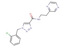 1-(2-chlorobenzyl)-N-[2-(2-pyrazinyl)ethyl]-1H-1,2,3-triazole-4-carboxamide