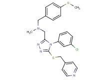 ({4-(3-chlorophenyl)-5-[(4-pyridinylmethyl)thio]-4H-1,2,4-triazol-3-yl}methyl)methyl[4-(methylthio)benzyl]amine