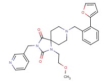 8-[2-(2-furyl)benzyl]-1-(2-methoxyethyl)-3-(3-pyridinylmethyl)-1,3,8-triazaspiro[4.5]decane-2,4-dione