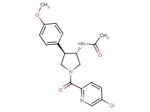 N-[(3S*,4R*)-1-[(5-chloro-2-pyridinyl)carbonyl]-4-(4-methoxyphenyl)-3-pyrrolidinyl]acetamide