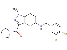 N-(3,4-difluorobenzyl)-1-methyl-3-(1-pyrrolidinylcarbonyl)-4,5,6,7-tetrahydro-1H-indazol-5-amine