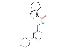N-{[6-(4-morpholinyl)-4-pyrimidinyl]methyl}-4,5,6,7-tetrahydro-2-benzothiophene-1-carboxamide