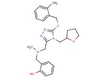 2-[(methyl{[5-[(2-methylbenzyl)thio]-4-(tetrahydro-2-furanylmethyl)-4H-1,2,4-triazol-3-yl]methyl}amino)methyl]phenol