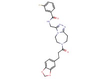 N-({7-[3-(1,3-benzodioxol-5-yl)propanoyl]-6,7,8,9-tetrahydro-5H-[1,2,4]triazolo[4,3-d][1,4]diazepin-3-yl}methyl)-3-fluorobenzamide