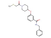 N-benzyl-3-({1-[(methylthio)acetyl]-4-piperidinyl}oxy)benzamide