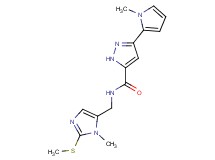 N-{[1-methyl-2-(methylthio)-1H-imidazol-5-yl]methyl}-3-(1-methyl-1H-pyrrol-2-yl)-1H-pyrazole-5-carboxamide