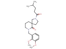 7-(2,3-dimethoxybenzyl)-2-(4-methylpentanoyl)-2,7-diazaspiro[4.5]decan-6-one