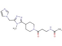 N-(3-{4-[5-(1H-imidazol-1-ylmethyl)-4-methyl-4H-1,2,4-triazol-3-yl]piperidin-1-yl}-3-oxopropyl)acetamide