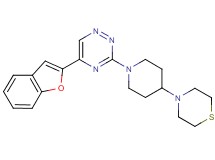 5-(1-benzofuran-2-yl)-3-[4-(4-thiomorpholinyl)-1-piperidinyl]-1,2,4-triazine