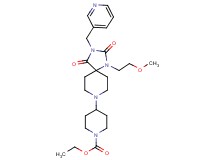 ethyl 4-[1-(2-methoxyethyl)-2,4-dioxo-3-(3-pyridinylmethyl)-1,3,8-triazaspiro[4.5]dec-8-yl]-1-piperidinecarboxylate