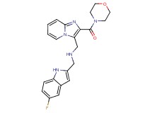 1-(5-fluoro-1H-indol-2-yl)-N-{[2-(4-morpholinylcarbonyl)imidazo[1,2-a]pyridin-3-yl]methyl}methanamine