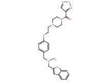 (1-benzothien-2-ylmethyl)methyl(4-{2-[4-(1,2,5-thiadiazol-3-ylcarbonyl)-1-piperazinyl]ethoxy}benzyl)amine