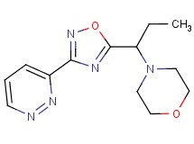 4-{1-[3-(3-pyridazinyl)-1,2,4-oxadiazol-5-yl]propyl}morpholine
