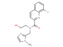 8-fluoro-N-(2-hydroxyethyl)-N-[(1-methyl-1H-imidazol-2-yl)methyl]-2-quinolinecarboxamide