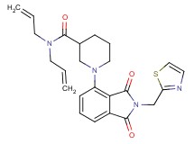 N,N-diallyl-1-[1,3-dioxo-2-(1,3-thiazol-2-ylmethyl)-2,3-dihydro-1H-isoindol-4-yl]-3-piperidinecarboxamide