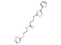 4-[3-(2-furyl)-1,2,4-oxadiazol-5-yl]-N-[2-(1H-1,2,4-triazol-5-ylthio)ethyl]butanamide