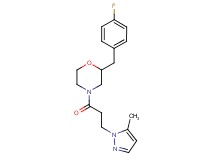 2-(4-fluorobenzyl)-4-[3-(5-methyl-1H-pyrazol-1-yl)propanoyl]morpholine