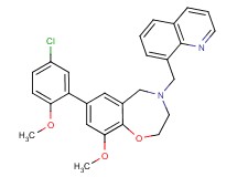 7-(5-chloro-2-methoxyphenyl)-9-methoxy-4-(8-quinolinylmethyl)-2,3,4,5-tetrahydro-1,4-benzoxazepine