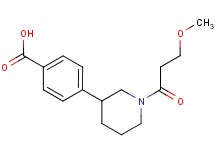 4-[1-(3-methoxypropanoyl)piperidin-3-yl]benzoic acid