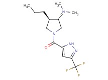 (3S*,4R*)-N,N-dimethyl-4-propyl-1-{[3-(trifluoromethyl)-1H-pyrazol-5-yl]carbonyl}pyrrolidin-3-amine