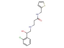 3-{[2-(2-chlorophenyl)-2-hydroxyethyl]amino}-N-(2-thienylmethyl)propanamide