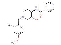 N-[(3R*,4R*)-3-hydroxy-1-(4-methoxy-2-methylbenzyl)piperidin-4-yl]isonicotinamide