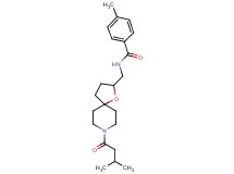 4-methyl-N-{[8-(3-methylbutanoyl)-1-oxa-8-azaspiro[4.5]dec-2-yl]methyl}benzamide