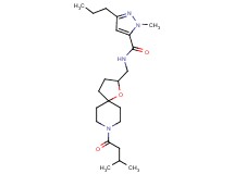 1-methyl-N-{[8-(3-methylbutanoyl)-1-oxa-8-azaspiro[4.5]dec-2-yl]methyl}-3-propyl-1H-pyrazole-5-carboxamide