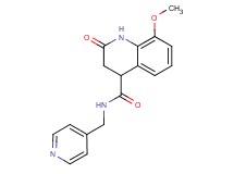 8-methoxy-2-oxo-N-(pyridin-4-ylmethyl)-1,2,3,4-tetrahydroquinoline-4-carboxamide
