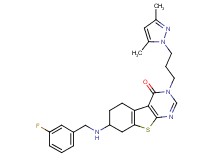 3-[3-(3,5-dimethyl-1H-pyrazol-1-yl)propyl]-7-[(3-fluorobenzyl)amino]-5,6,7,8-tetrahydro[1]benzothieno[2,3-d]pyrimidin-4(3H)-one