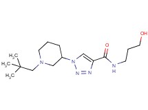 1-[1-(2,2-dimethylpropyl)-3-piperidinyl]-N-(3-hydroxypropyl)-1H-1,2,3-triazole-4-carboxamide