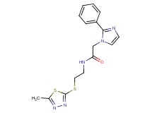N-{2-[(5-methyl-1,3,4-thiadiazol-2-yl)thio]ethyl}-2-(2-phenyl-1H-imidazol-1-yl)acetamide