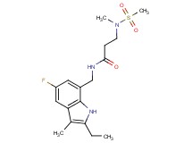 N-[(2-ethyl-5-fluoro-3-methyl-1H-indol-7-yl)methyl]-3-[methyl(methylsulfonyl)amino]propanamide
